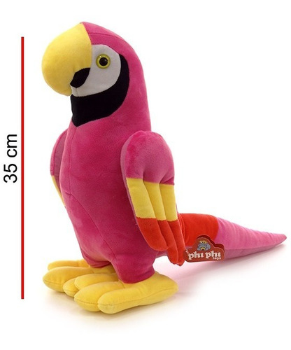Imagen 3 de 4 de Loro Peluche Coloridos Grande 35cm Phi Phi Toys Suaves Lp