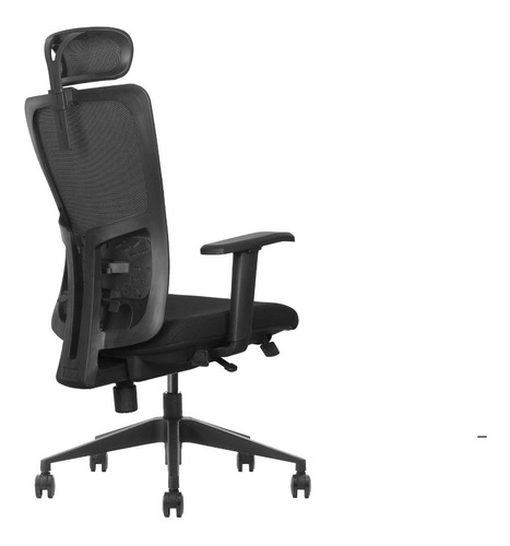 Cadeira de escritório Vigo 5k black edition ergonômica preta com estofado de mesh y tecido