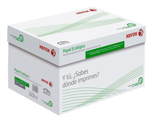 Caja Papel Xerox Ecológico C/5000 Hojas (10 Paquetes De 500) Color Blanco