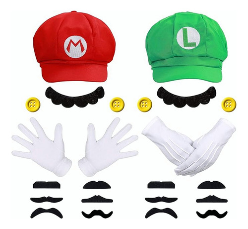 Para Super Mario Bross Para Luigi Superheroe Para Adulto Set
