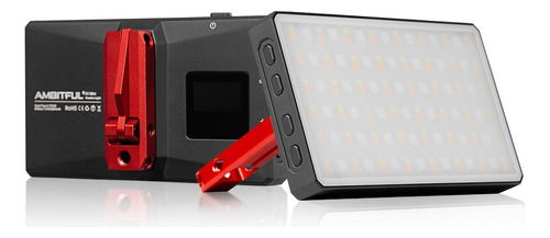 Mini Led Ambitful A1 Rgb Luz Vídeo Compacto Bateria Interna Cor Da Estrutura Preto