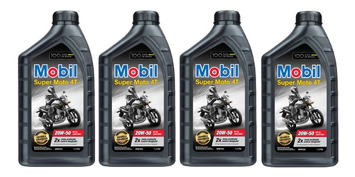 4 Litros Óleo Mobil Super Preto 20w50 Mineral Minas Gerais