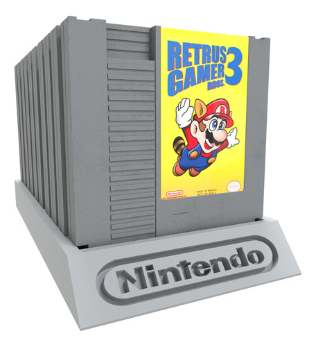 Stand 10 Catridges Soporte Cartuchos De Juegos Nes Nintendo