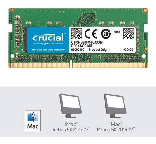Memoria RAM 8GB 1 Crucial CT8G4S266M