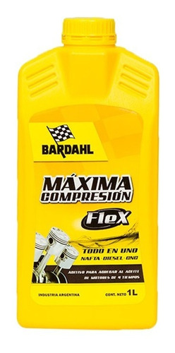 Aditivo Bardahl Máxima Compresión Flex Nafta Diesel 1 Litro