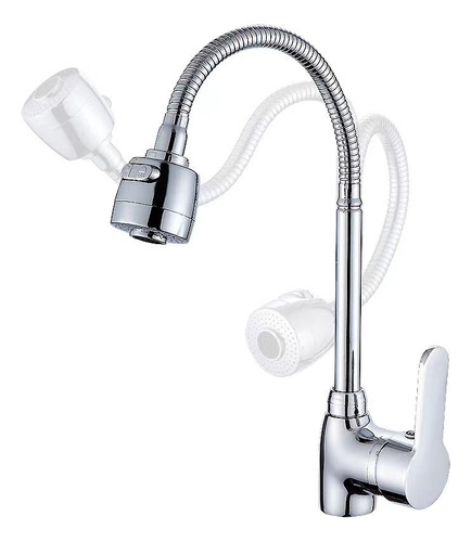 Griferia Cocina Mesada Monocomando Rociador Rory Flow Shower