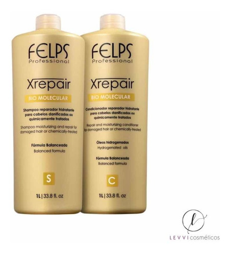 Felps Kit Xrepair 2 Shampoo + 2 Concidicionador 4x1000ml