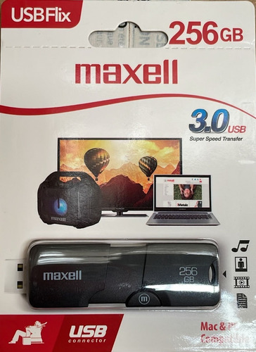 Pen Drive Maxell 256gb Flix Retractil 256 Gb Usb 3.0 Color Negro
