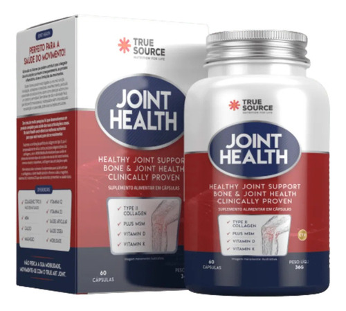 True Joint Health 60 Cáps Colágeno Tipo 2 Msm Vitamina K2 