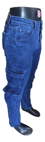 Pantalon Jeans Elasticado Diseño Moda De Hombre Con Bolsillo