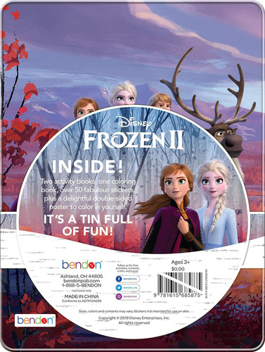 Disney Frozen 2 Elsa Actividad Lata Con Libros Para Colorear