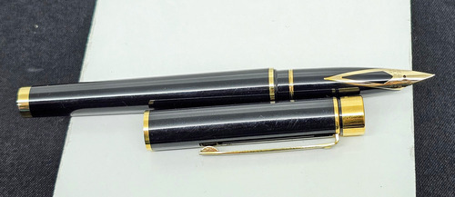 Pluma Fuente Sheaffer Punta De Oro 14k Amarillo Azul (Usado)