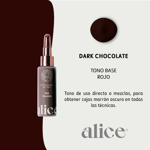 Pigmentos Microblading Alice Cosmetic 25 Tonos Cejas 15ml Color Dark Chocolate