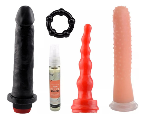 Combo Consoladores Vibrador Kit Sexual Ano Punto G Sexshop
