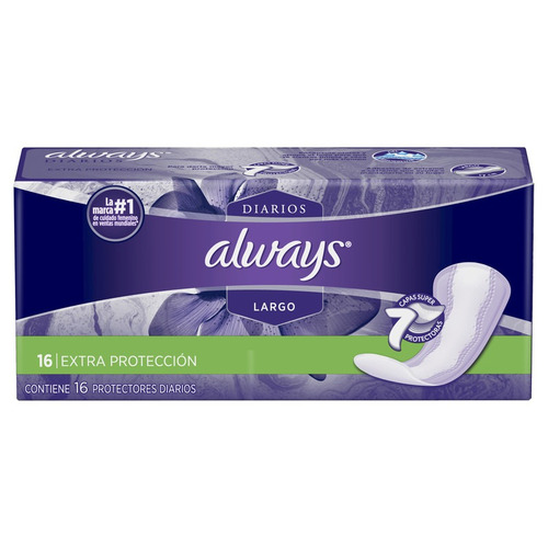 Toallas Femeninas Always Noche + Protectores Y Flujo Abund