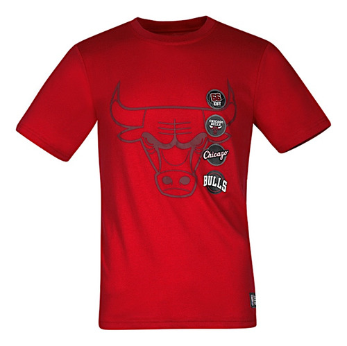 T-shirt Caballero Fexpro Chicago Bulls Nbats524110 Text Rojo