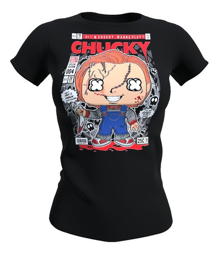 Polera Mujer Chucky, Muñeco Diabolico, 100% Algodón