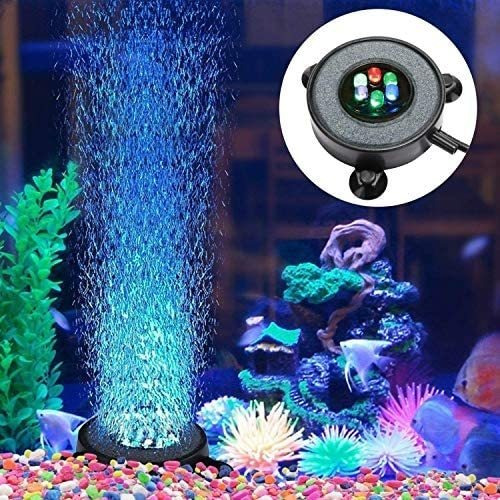 Luces Para Acuario Dxcel Led 6 Colores Hace Burbujas -negro