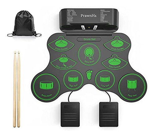 Juego De Bateria Electrica Prawnhz Con 9 Tambores Y Charle