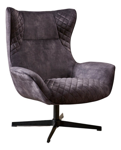 Sillón Poltrona Jupiter Tapizado Velvet Gris