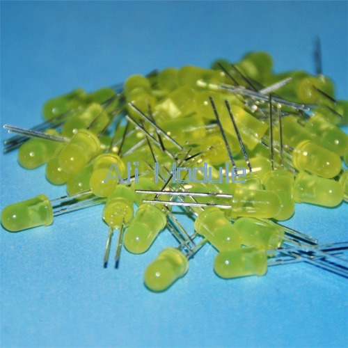 Imagen 2 de 2 de 100 Unidades Led Difuso Amarillo 5mm Para Arduino