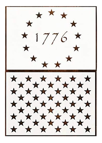 13 Star 1776 Stencil10.5 X 14.82 Inch For Paintin...