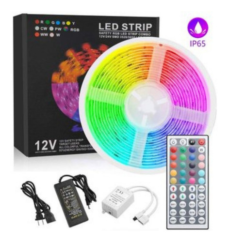 Cinta Led 5050 Rgb Control Multicolor 