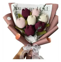 Comprar Ramo De Tulipanes Tejido A Crochet