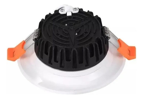 Foco Panel Plafón Led Embutido 7w Redondo Luz Fría