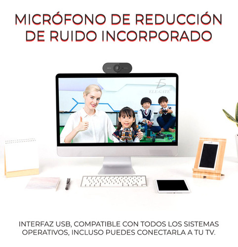 Cámara Web Para Computadora 1080p Hd Con Micrófono Webcam