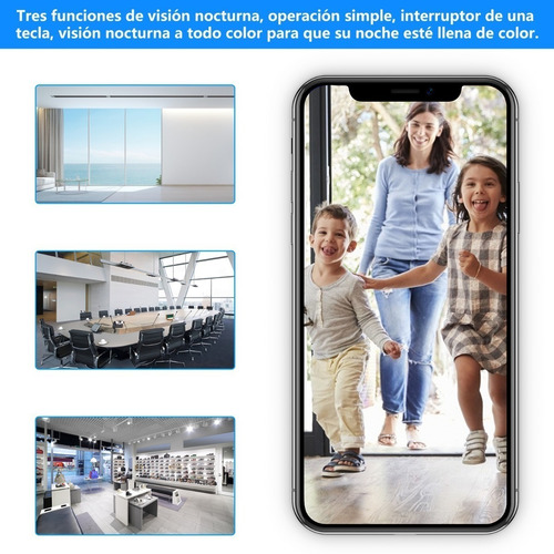 Imagen 6 de 7 de Cámara De Vigilancia Wifi Impermeable A Todo Color 1080p Hd