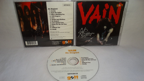 Vain - No Respect (gott Discs Uk Back Cover Efecto Humedad) 