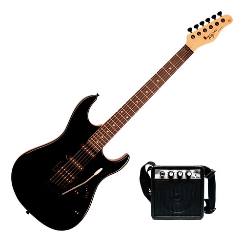 Pack Guitarra Electrica Y Mini Amplificador Tagima Tg510 Bk