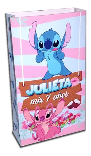 Bolsitas Golosineras Stich X 10 Personalizadas Souvenirs