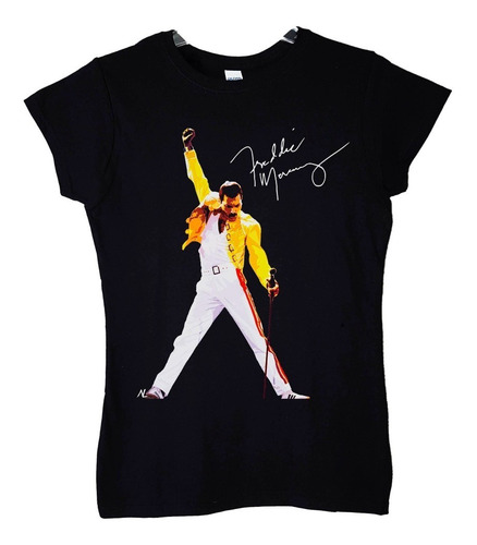 Polera Mujer Queen Freddie Mercury Pose Sig Rock Abominatron