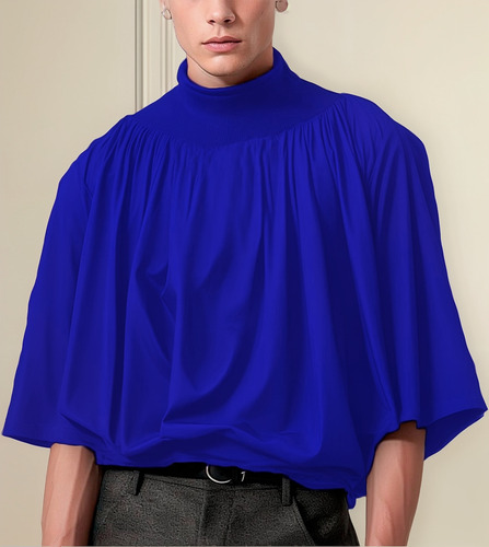 Playera Ollimpuss Hombre Cuello Alto Holgada Moda Casual