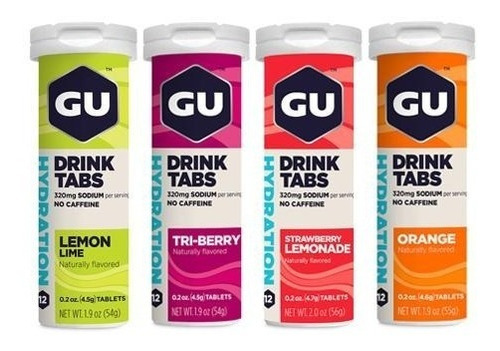 Gu Energy Tabs Pastilha Efervescente Eletrolítico Val. 04/20 Sabor Orange