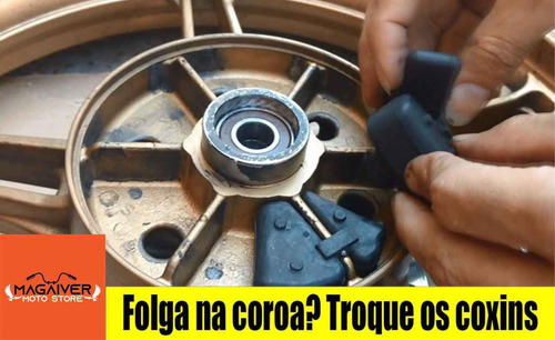 Imagem 5 de 8 de Coxim Borracha Bucha Da Coroa Cubo Traseiro Moto Intruder En