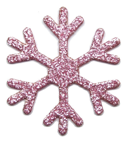 Copos Frozen Goma Eva Glitter Rosa 5 Cm X 40 Unidades