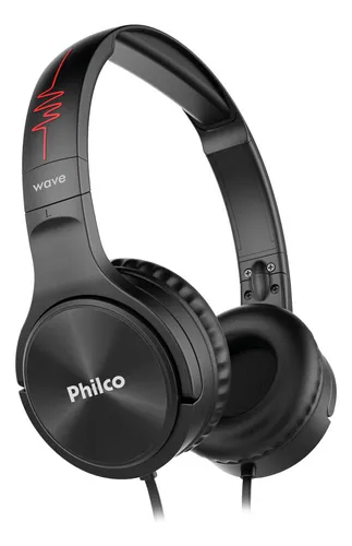 Fone De Ouvido Philco Pfo02p Wave Flat Cor Preto