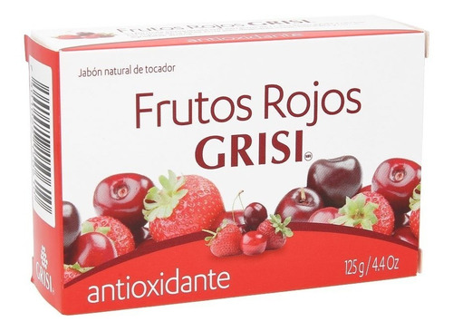 Jabón De Barra Antioxidante Grisi Frutos Rojos 125 G