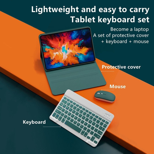 Funda+teclado Iluminado+ratón For Lenovo Tab M8 4th Gen Ñ