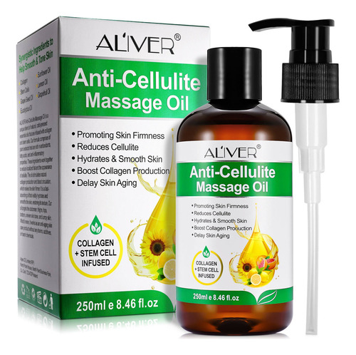 Aceite Anti Celulitis Aliver 250 Ml 20+ Hipoalergénico Momento De Aplicación Día/noche Tipo De Piel Mixta