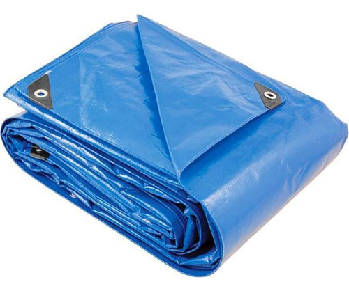 Lona Polietileno 6x4m Azul 200 Micras Reforçada Vonder Plus