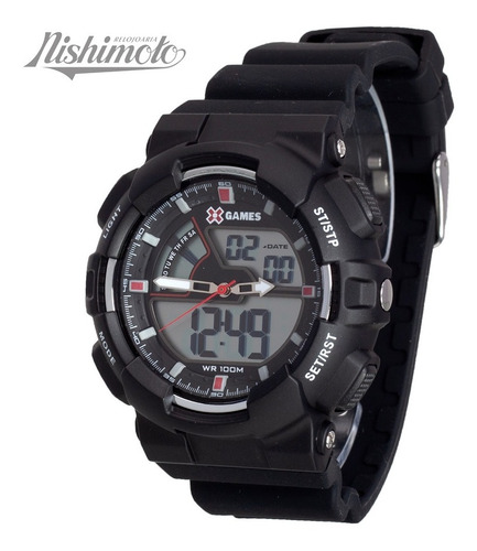 Relogio X-games Masculino Xmppa139 Bvpx Anadigi Preto Oferta