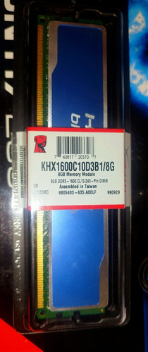 Ram Ddr3 Blu Hyperx Gamer 8g