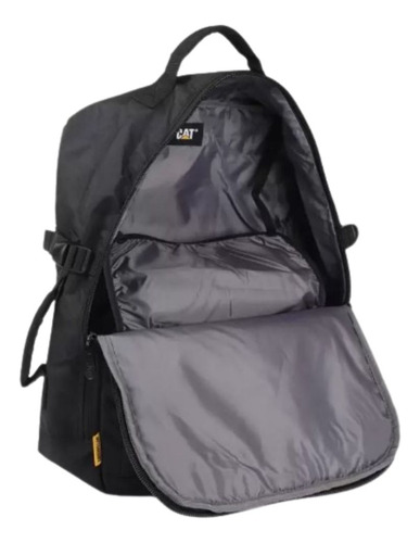 Mochila De Cabina Cat V-power C3 Color Negro Diseño de la tela Lisa