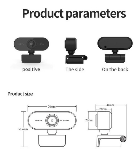 Full Hd 1080p Webcam Microfone Visão 360º Computador