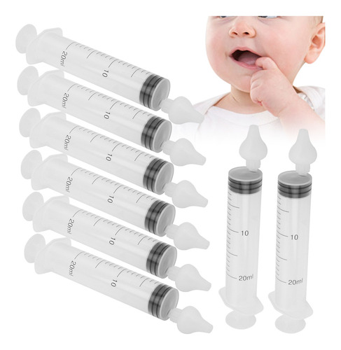 8pcs Irrigador Nasal Seringa Multifuncional Cateter Ponta Sy