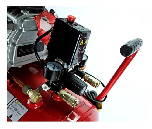 Imagen 3 de 4 de Compresor de aire eléctrico portátil Pektra PK50L monofásico rojo 110V/220V 50Hz/60Hz